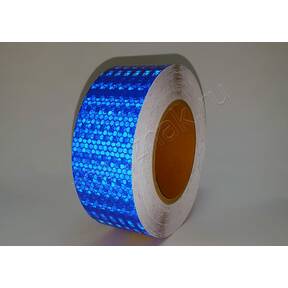 Световозвращающая лента  клейкая синяя пришивная
