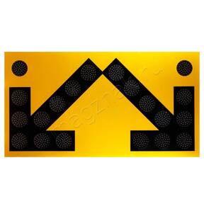 Щит сигнальный желтый светодиодный дорожный стрелки купить по недорогой цене от производителя в Москве