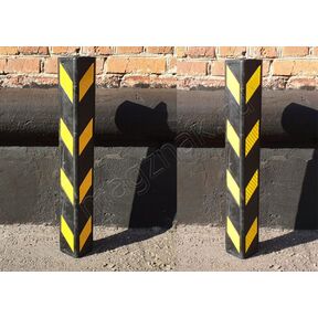 Угловая защита стен черно желтая резиновая ду 12 купить по недорогой цене от производителя на магзнак в москве
