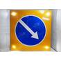 Светящиеся дорожные знаки 4.2.1 - 4.2.2 фон желтый щит со стробоскопом купить по недорогой цене от производителя склада в москве