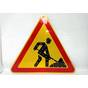 Светодиодный дорожный знак купить дорожные работы 1.25 предупреждающий желтый 700 мм мигающий по недорогой цене от производителя в Москве