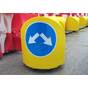Буфер осевой сигнальный пластиковый дорожный водоналивной купить по недорогой цене от производителя в Москве