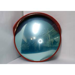 Зеркало дорожное сферическое с козырьком 450 мм для перекрестка безопасности обзорное уличное купить по недорогой цене от производителя в Москве