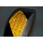 Лента желто полосатая черная световозвращающая клейкая сигнальная оградительная самоклеющаяся  купить по недорогой цене от производителя в Москве