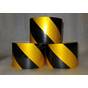 Пленка желто черная полосатая световозвращающая для мачт освещения купить по недорогой цене от производителя в Москве