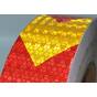 Лента световозвращающая с пунктиром стрелкой желто красная сигнальная маркировки оградительная самоклеющаяся купить по недорогой цене от производителя в Москве