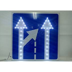 Дорожный знак 5.15 мигающий направление движения по полосам особых предписаний синий направление движения по полосам купить по недорогой цене от производителя в Москве
