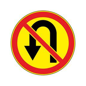 Знак 3.19 разворот запрещен дорожный временный