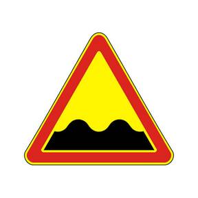 Знак 1.16 неровная дорога дорожный временный