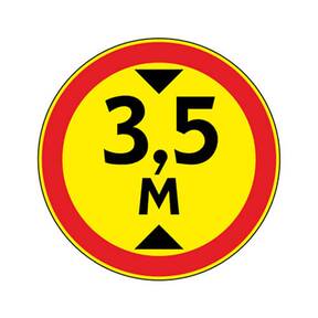 Знак 3.13 ограничение высоты дорожный временный