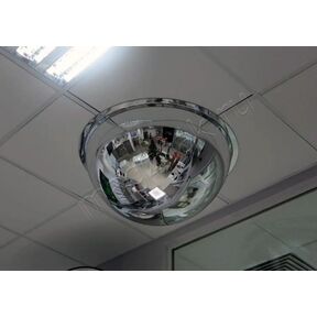 Зеркало купольное антивор выпуклое круглое с кронштейном для помещений купить по недорогой цене от производителя в Москве