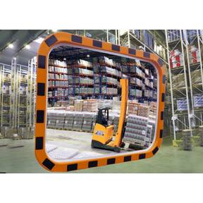 Зеркало индустриальное обзорное прямоугольное для склада купить по недорогой цене от производителя в Москве