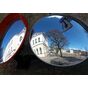 Зеркало выпуклое с кронштейном круглое уличное универсальное для выезда на дорогу купить по недорогой цене от производителя в Москве